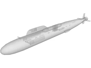 Yasen Class Submarine 3D Model