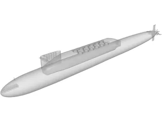 Jin class Missile Submairne 3D Model