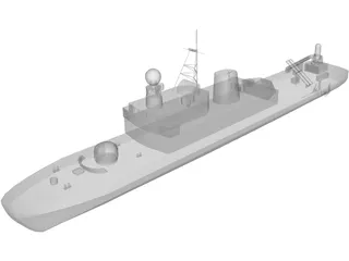 As-Siddiq class missile boat 3D Model