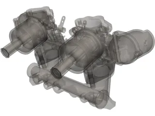 Carburetor SU HS2 3D Model