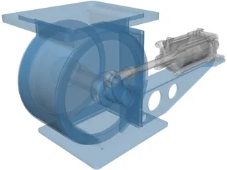 Silo Discharge Valve 3D Model