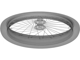 Wheel Front 20 spoke 21 inch 3D Model