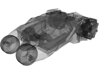 Batman Tumbler Car 3D Model