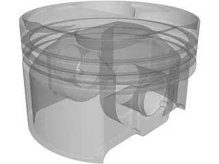 BMW S54 Engine Piston 3D Model