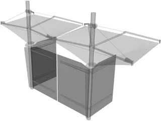 Bus Stop Shelter 3D Model