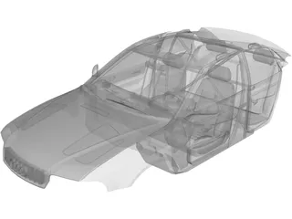 Interior Audi S4 (2000) 3D Model