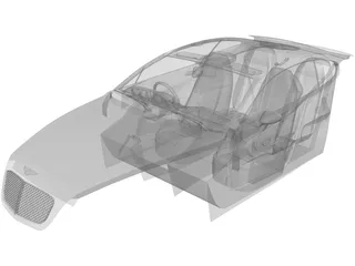 Interior Bentley Continental GT (2004) 3D Model