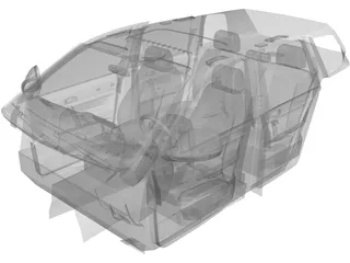 Interior Volkswagen Touareg R50 (2008) 3D Model