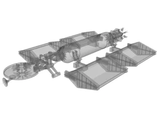 Babylon 5 Earth Alliance Freighter (Cargo) 3D Model