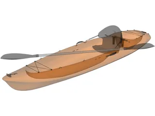 Kayak Canoe 3D Model