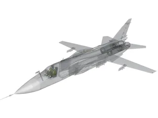 Sukhoi Su-24M Fencer 3D Model
