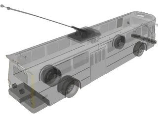 Trolley Bus 3D Model