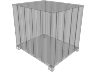 Shipping Cargo Square Container 3D Model