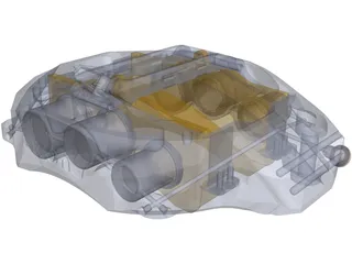 Brake Caliper Alcon GT 3D Model