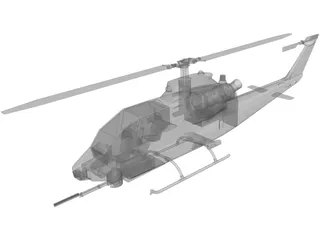 Bell AH-1 Cobra 3D Model