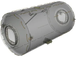 ISS Lab Module 3D Model