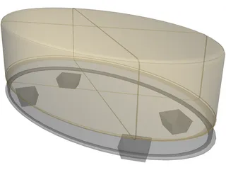 Oval Taburet 3D Model