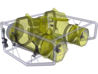 Undersea Pipeline Inspection ROV 3D Model