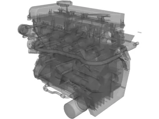 Engine Nissan SR20 3D Model