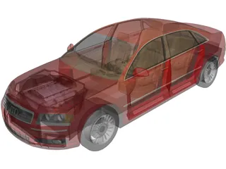 Audi A8 Long 3D Model