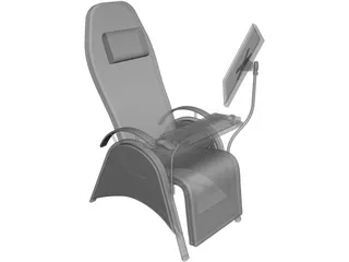 Chair with Workstation 3D Model