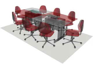 Conference Table 3D Model