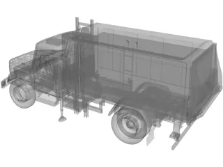 GAZ-3309 Garbage Truck 3D Model