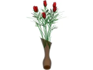Vase with Flowers 3D Model