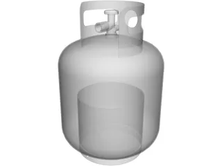 Propane Cylinder, 20 lb 3D Model