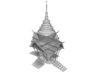 Thai Temple 3D Model