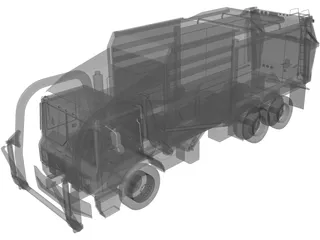 Garbage Truck 3D Model