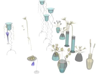 Flowers Collection (19 models) 3D Model