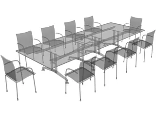 Wilkhahn 440 Meeting Room Table 3D Model
