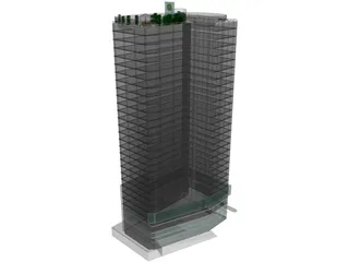 Tower with Skybar 3D Model