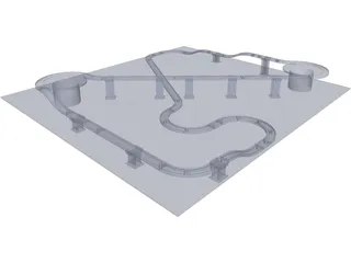 Race Track Model 3D Model
