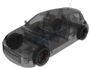 Renault Clio Sport V6 3D Model