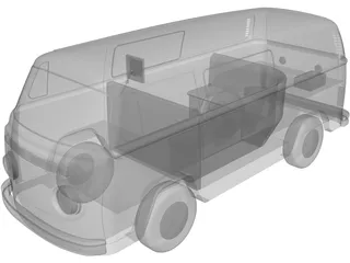 Volkswagen T2B 3D Model