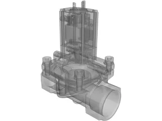 Burket Solenoid Valve 5281 1 1/4 inch 3D Model