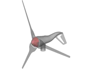 Air-X 400 Watt Windmill 3D Model