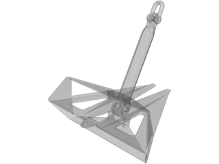 FLIPPER DELTA ANCHOR 7.5TONS 3D Model