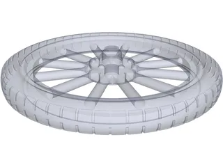 Wheel Rear Ford T 3D Model