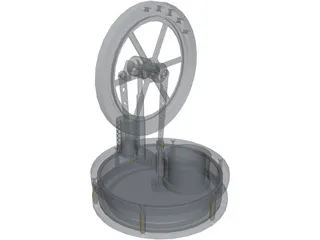 Stirling Engine 3D Model