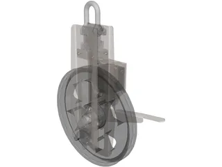 Cable Counting Pulley 3D Model