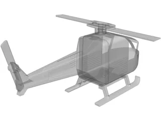 Toy Helicopter 3D Model