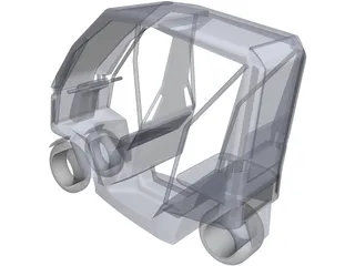 Tandem Car 3D Model