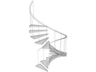 Stair Spiral 3D Model