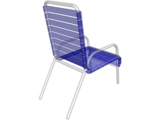 Beach Chair with Slats 3D Model