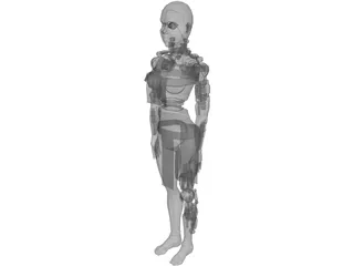 Female Cyborg 3D Model