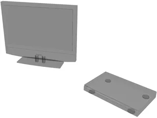 TV and DVD Player 3D Model