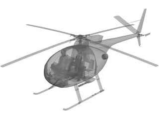 Hughes OH-6A Cayuse 3D Model